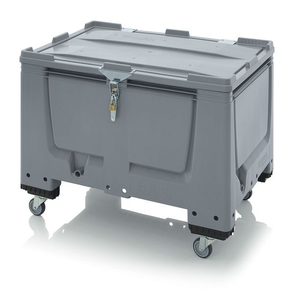 Auer Big Boxen mit Verschließsystem SA/SV Boden und Seiten geschlossen, LxBxH: 120 x 80 x 79 cm, 4 Räder, BBG 1208R SASV