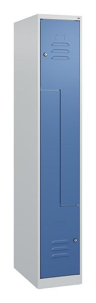 C+P Z-Spind Classic PLUS, 2 Abteile, 1700x300x500mm, 7035/5023, Zylinderschlösser, 0800037-102 S10018