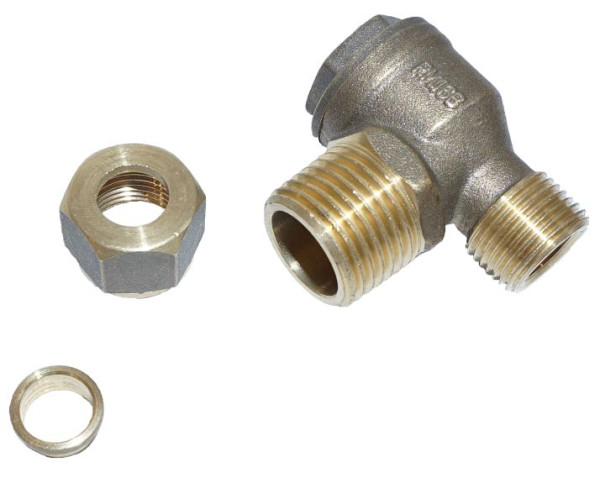 AEROTEC Rückschlagventil 1/2 Zoll AG - 10 mm Rohr - ohne Entlastungsanschluss, 9048062-PS