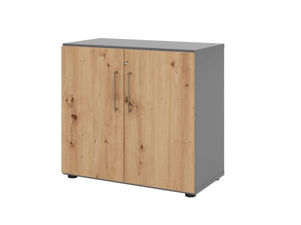 Hammerbacher Schrank 2OH 928T2 Graphit/Asteiche, V928T2/G/R/BS