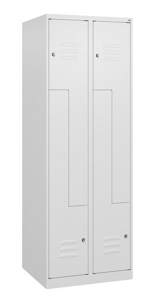 C+P Z-Spind Classic PLUS, 4 Abteile, 1700x600x500mm, 9016/9016, Zylinderschlösser, 0800037-204 S10015