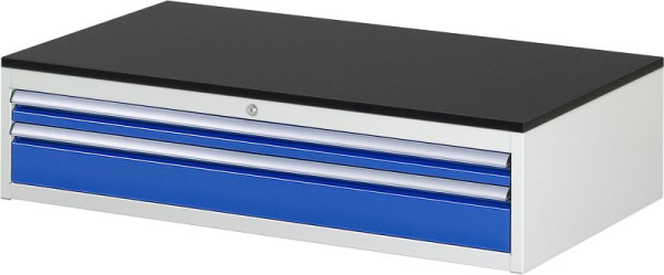 RAU Schubladenschrank Serie 7000, B1145 x T650 x H280mm, Arbeitsplatte mit Melaminharzbeschichtung, Schubladen: 1xH60, 1xH120 mm, 13-XXL1.1A-M.11