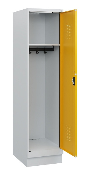 C+P Spind Evolo PLUS, Sockel, 1 Abteil, 1630x400x500mm, 7035/1004, Zylinderschloss, 0490205-12 S10019