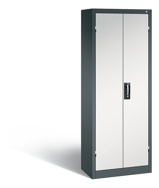 C+P Büro-Drehtürenschrank Acurado, H1950xB700xT400 mm, Anthrazit/Lichtgrau, 9236-05 S10012