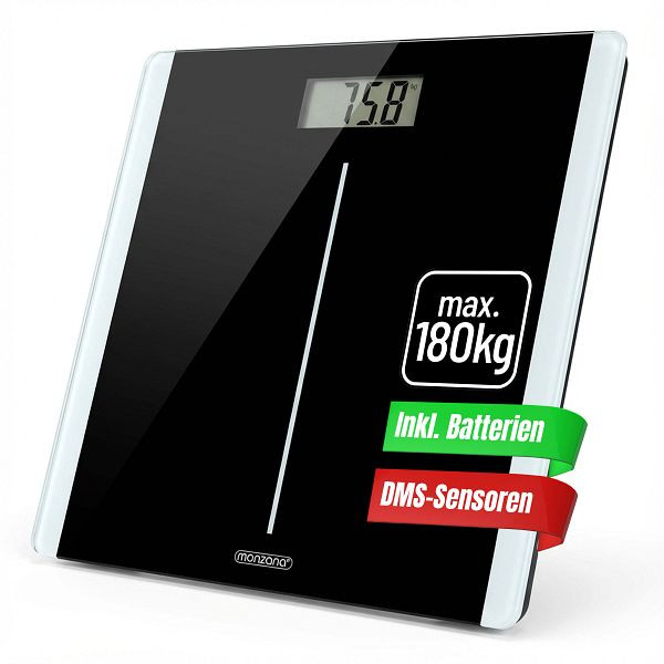 monzana Digitale Personenwaage mit DMS-Sensorsystem - LCD Display, 106473