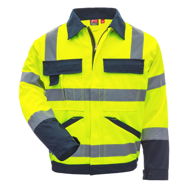 NITRAS MOTION TEX VIZ, Warnschutz - Arbeitsjacke, Größe: 68, Farbe: neongelb/marineblau, VE: 10 Stück, 7573-4021-68