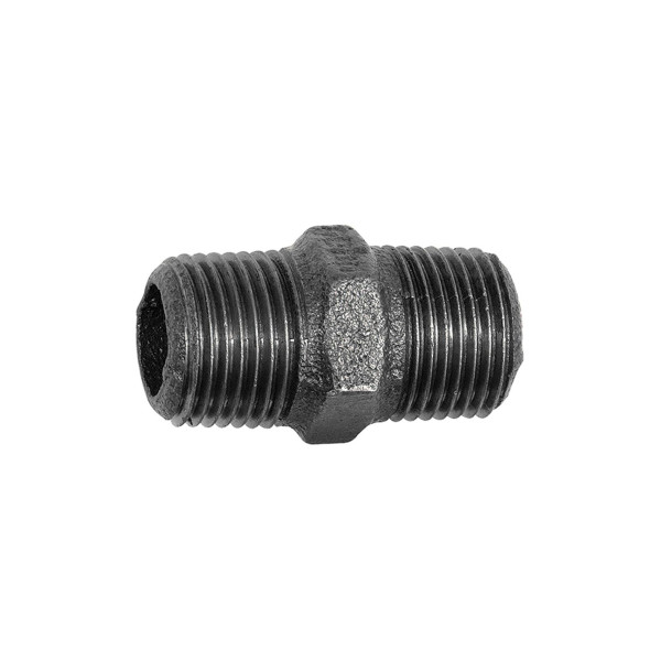 Riegler Doppelgewindenippel 280, R 1/4, R 1/4, Temperguss schwarz, 133764