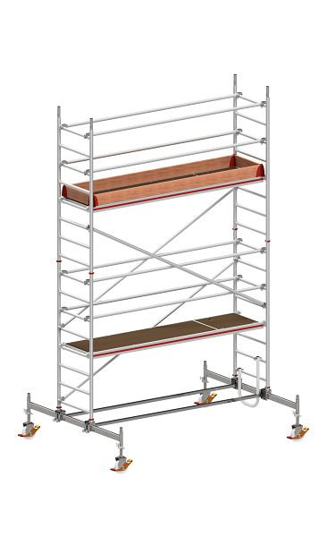 HYMER Fahrgerüst nach DIN EN 1004 mit Comfortaufbau, Rahmenteilbreite 0,80 m, Bühnenlänge 2,95 m, Reichhöhe 5,60 m, 817105