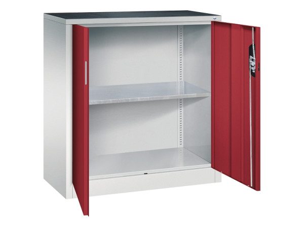 C+P Flügeltürenschrank Acurado, H1000xB930xT400mm, 7035/3003, 8820-000 S10327