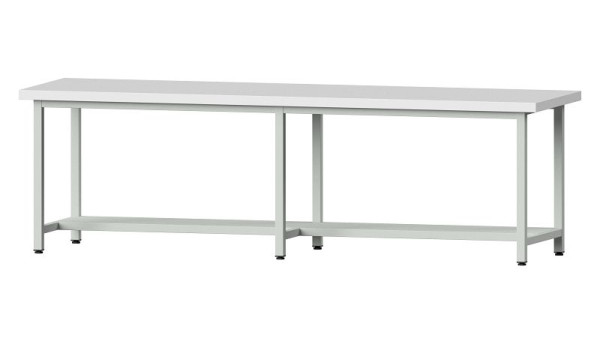 ANKE Werkbänke Arbeitstisch, Modell 191, 2800 x 800 x 850 mm, RAL 7035, KSP 50 mm, 401.454