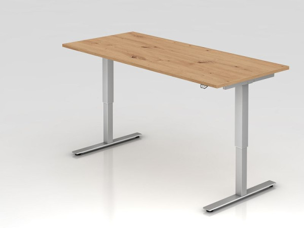 Hammerbacher Schreibtisch XMST19, 180 x 80 cm, Platte: Asteiche, 25 mm dick, 2 mm ABS-Kante, Rechteckform, VXMST19/R/S