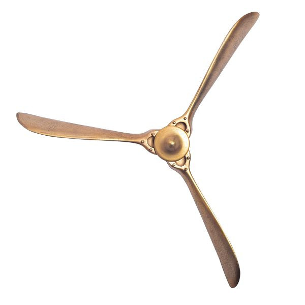 Wohnling Deko Propeller 85x85cm Gold Metall Flugzeug Wandpropeller, Wohndeko Große Aluminium-Figur, Wanddekoration Dekoration für Zuhause, WL7.168