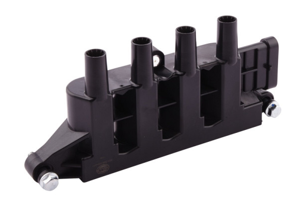 HELLA Zündspule, 12V, 6-polig, Blockzündspule, geschraubt, 5DA 358 000-271