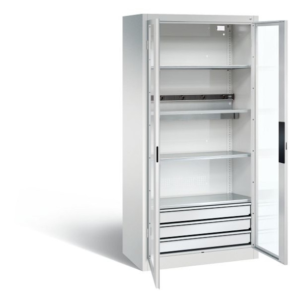 C+P Akkuladeschrank, H1950xB930xT500 mm, Lichtgrau, 8921-055E1 S10023