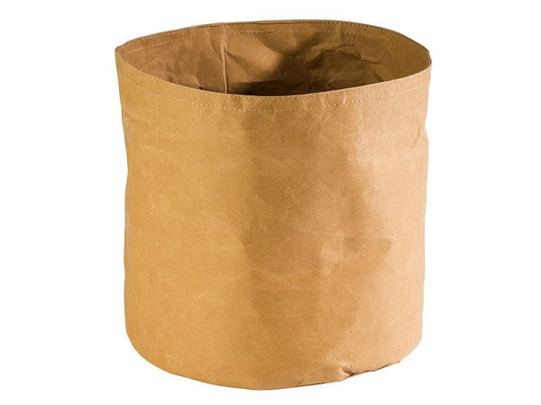 APS Brottasche -PAPERBAG-, Ø 24 cm, Höhe: 24 cm, Papier in Lederoptik, beige, 30442