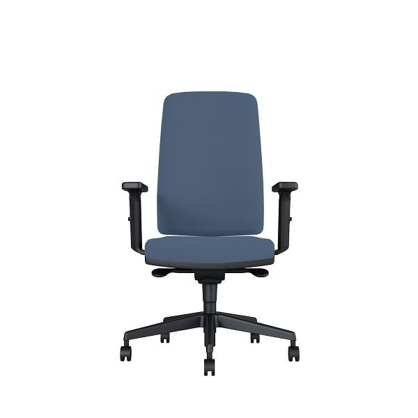 Bisley Bürodrehstuhl Stone, Tiefenverstellbarer Sitz, Mit Armlehnen, Kunststofffußkreuz, MR6333 navy blue, STONETKLMR6333