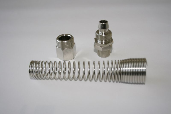 ELMAG Drehbarer Anschluß für PU-Schlauch, AG 3/8' / S 10x15 mit Knickschutzfeder, 42493