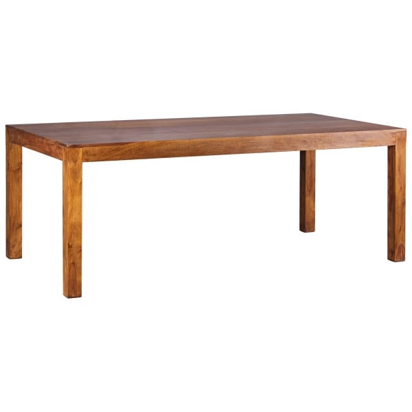 Wohnling Esszimmertisch MUMBAI 180x90x76 cm Sheesham Massivholz Esstisch Zeitlos, Küchentisch Rechteckig, WL1.322