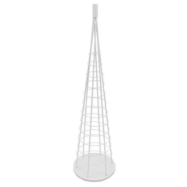 Mendler Deko-Baum HWC-O91, Weihnachtsbaum Schmuckbaum Weihnachtsdeko Christbaum zum Beschmücken, Metall 115cm, weiß, 139469