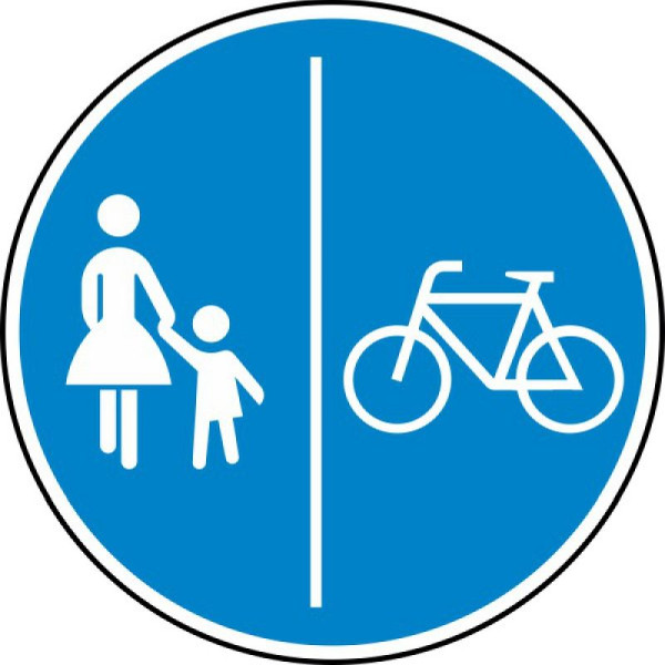 Stein HGS Getrennter Rad- und Gehweg, Radweg rechts Nr. 241-31, 420 mm, RA2, Flachform 2 mm, 241-31-121