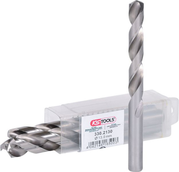 KS Tools HSS-G Spiralbohrer, 13mm, VE: 5 Stück, 330.2130