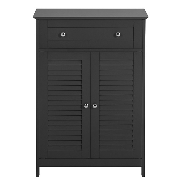 SoBuy Badunterschrank mit einer Schublade Dunkelgrau 60x35x87 cm, Klassisch, FRG238-DG