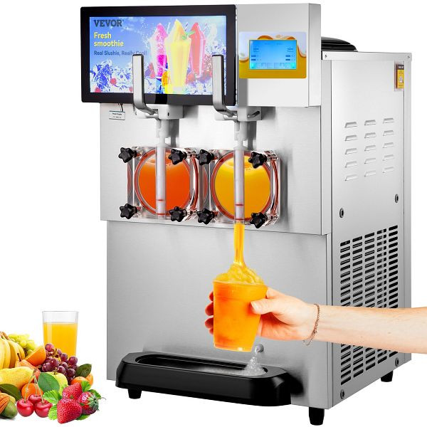 VEVOR 8L Kommerziell Slusheis Maschine Eismaschine Slushy 1800W Slushgerät, FBXXRJYSGOC8L869BV2