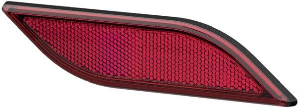 HELLA Rückstrahler, Shapeline Style, Lichtscheibenfarbe: rot, rechteckig, geklebt/Anbau, für waagerechte Befestigung, hinten rechts/rechts, 8RA 013 347-061
