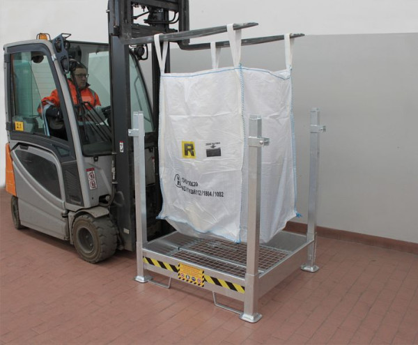 Sall Stapelbare Haltergestelle für Big Bags SPB, 107 x 107 x 135 cm, Galvanisiert, SPB120Z