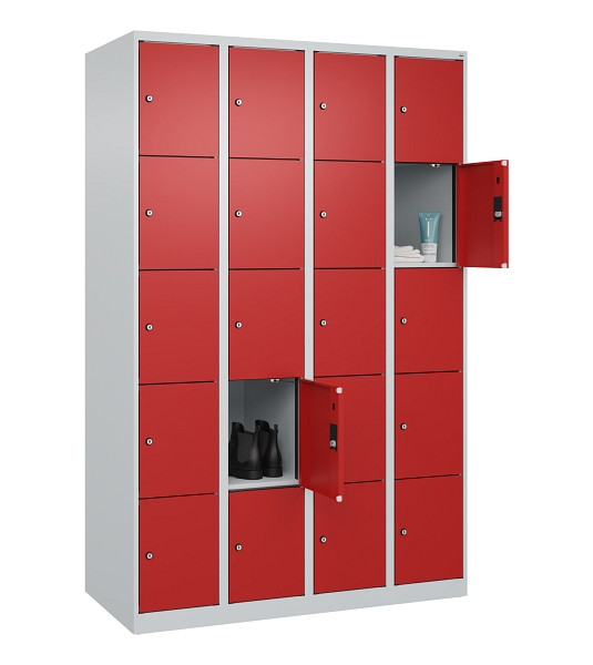 C+P Schließfachschrank Evolo PLUS, 20 Fächer, 1850x1200x500mm, 7035/3000, 049000-405 S10003