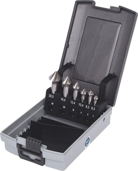 KS Tools HSS Co 5 Kegel-Entgratsenker-Satz, Kunststoffkassette 6-teilig, 336.0456