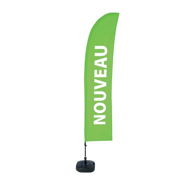 Showdown Displays Beach Flag Budget Wind Komplettset Neu Grün Französisch, BFBL-WT21-17-I500