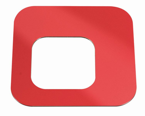 Design-Abfallbehälter PURE ELEGANCE Deckel + Piktogramm Rot, B 300 x T 300 x H 5 mm, 392010