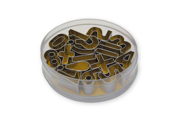 Schneider Dekor Ausstecher im Satz "Zahlen", 16 -teilig, Höhe: 20 mm, Edelstahl, 199659