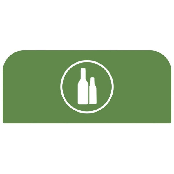 STEIN HGS Configure Recycling-Station Hinweistafel Glas, grün, 57 Liter, DE, 84083.0002