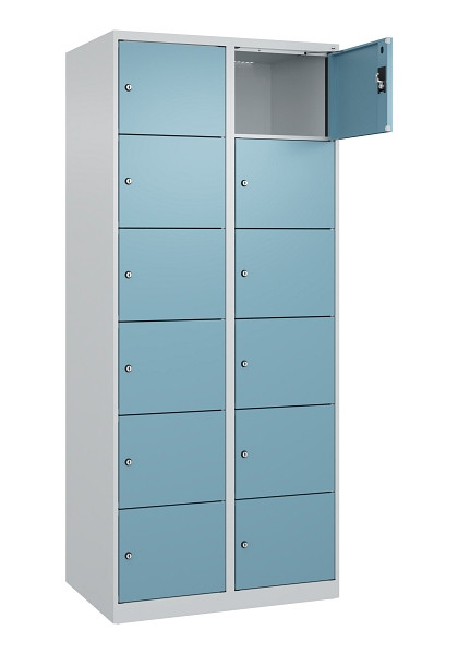 C+P Schließfachschrank Evolo PLUS, 12 Fächer, 1850x800x500mm, 7035/0010, 049000-226 S10009