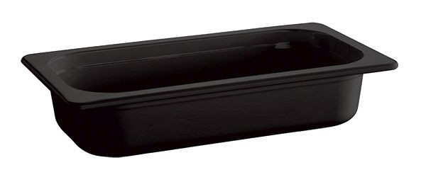 APS GN 1/4 Behälter -ECO LINE-, 26,5 x 16,2 cm, Tiefe: 65 mm, Melamin, schwarz, 1,35 Liter, 83750