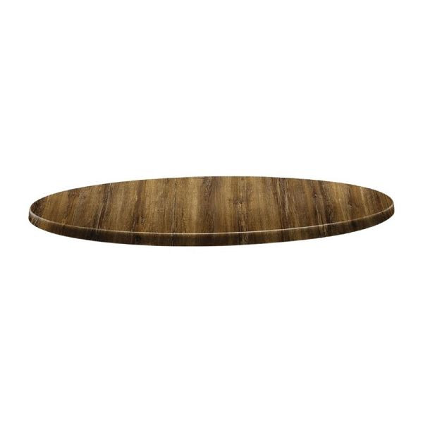 Topalit Classic Line runde Tischplatte Atacama Kirschenholz 70cm, DR928