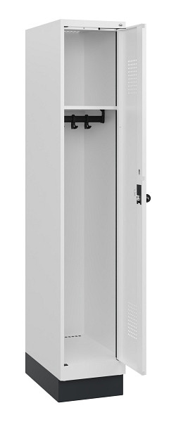 C+P Spind Evolo PLUS, Sockel, 1 Abteil, 1630x300x500mm, 9016/9016, Drehriegel, 0490205-10 S10023