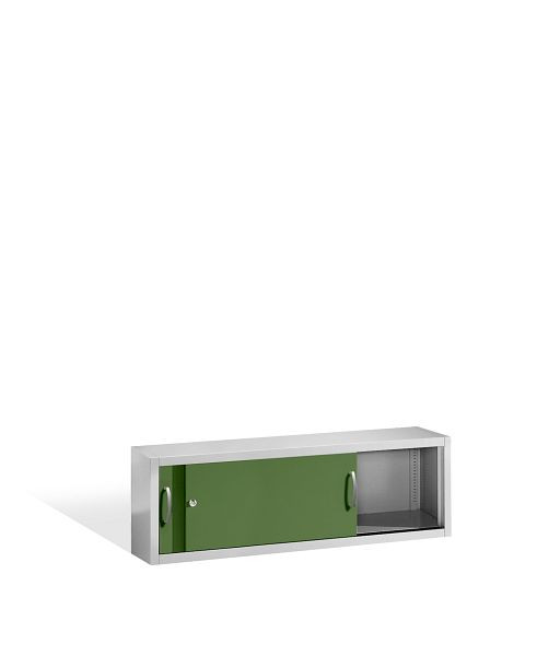 C+P Aufsatzschrank Acurado, H500xB1600xT400mm, Farbe: Lichtgrau / Resedagrün, Bügelgriff, 1 OH, 2144-00 S10078