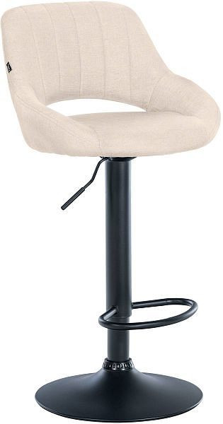 CLP Barhocker Milet Stoff schwarz, creme, 321287, 4251756482268