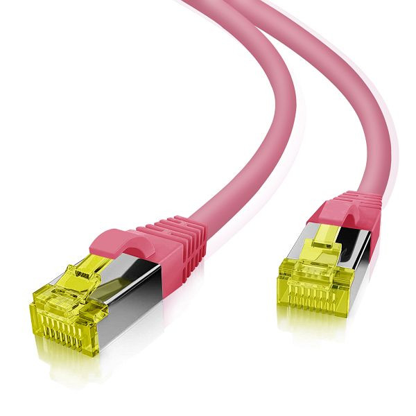 Helos Patchkabel S/FTP Cat 6a Magenta 3,0m, 118134