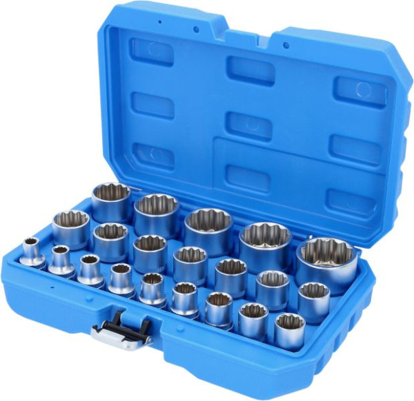 Brilliant Tools 1/2" Steckschlüssel-Satz, Zwölfkant, kurz, 21-teilig, 8 - 36 mm, BT022405