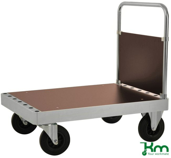 Kongamek Stirnwand-Plattformwagen, 2 Räder mit Bremsen, 1200 x 800 x 960 mm, Serie 100, KM132-3B
