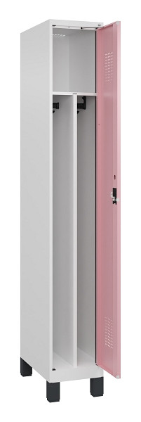 C+P Spind Evolo PLUS, mit Füßen, 1 Abteil, 1950x300x500mm, 9016/3015, Verschluss Zylinderschloss, 049010-10F S10045