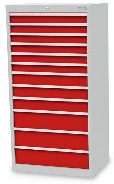 Bedrunka+Hirth Schubladenschrank, Tiefe 500 mm, R 24-16, Schubladenanzahl: 12, Maße in mm (BxTxH): 680 x 500 x 1319, 613.63300