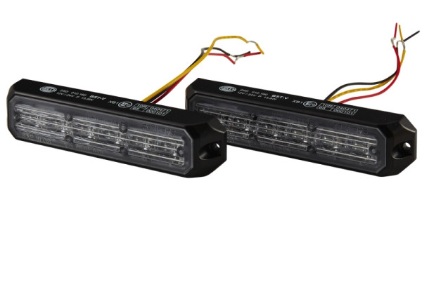 HELLA LED-Blitz-Kennleuchte, BST, 12/24V, weiß, Schraubanschluss/Anbau, Kabel: 150mm, Stecker: offene Kabelenden, Set, VE: 2 Stück, 2XD 012 160-871