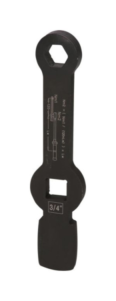 KS Tools 3/4" Schlag-Sechskant-Schlüssel mit 2 Schlagflächen, 26 mm, 517.0926