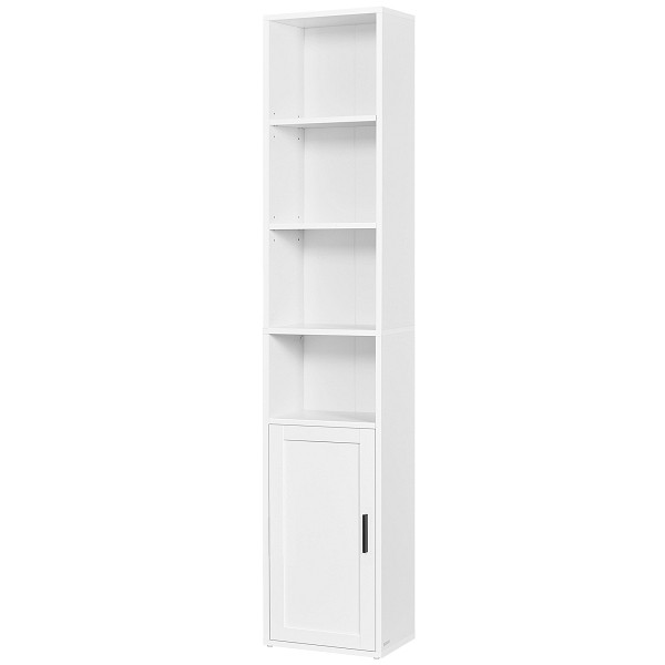 SONGMICS Bücherregal, Weiß, 31,8x24x175 cm, LBC401W01