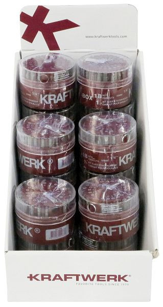 Kraftwerk Display mit 19-tlig. 1/4" MAGNUM Bit-Box 50 mm, 12 Stück, 901.306.001